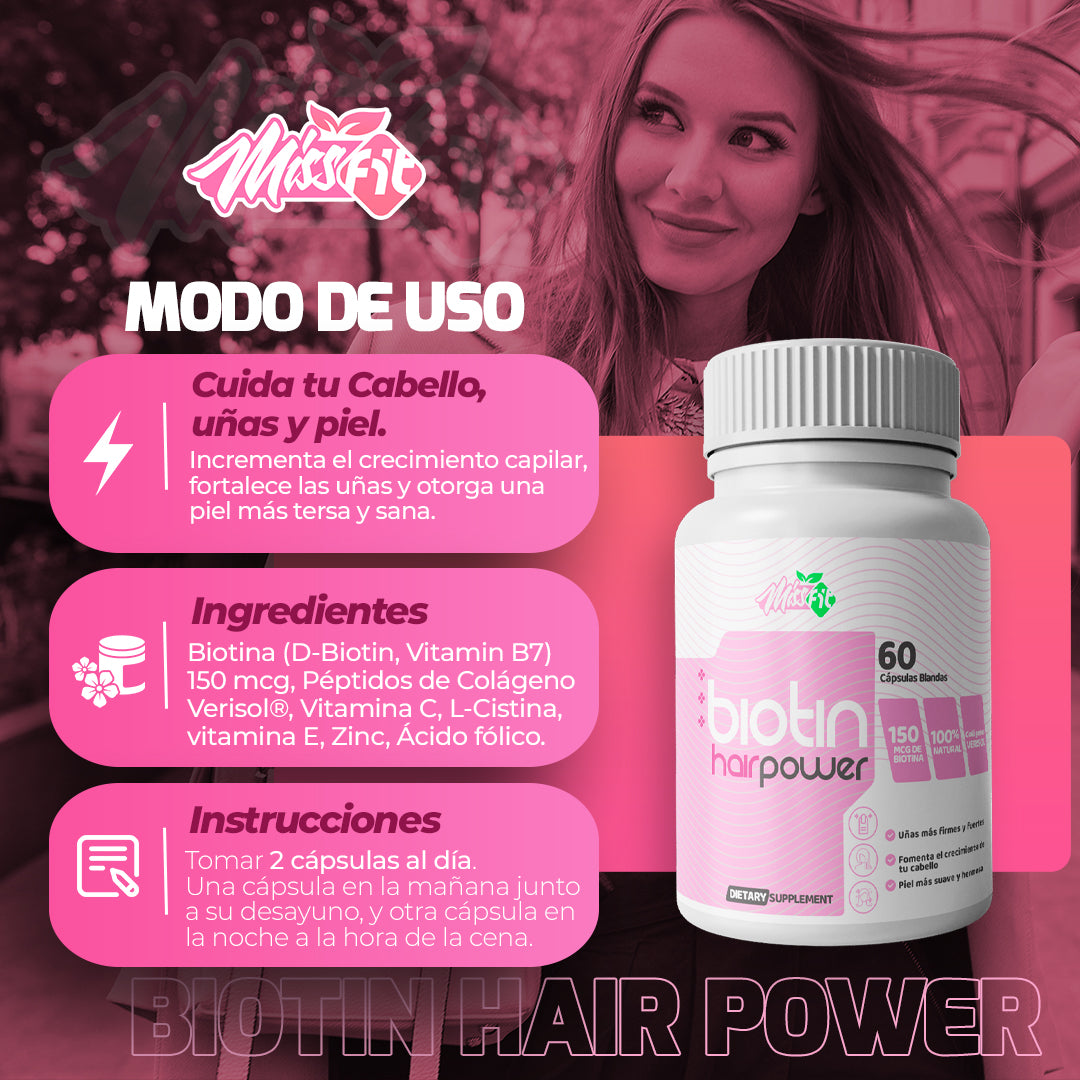 Biotin Hair Power – Cabello fuerte, uñas resistentes y piel radiante