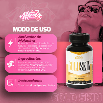 GoldSkin – Activador natural de melanina y bronceado luminoso