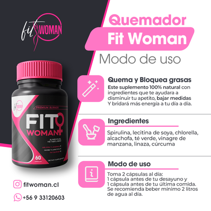 Quemador Fit Woman – Apoyo natural para energía y control del apetito
