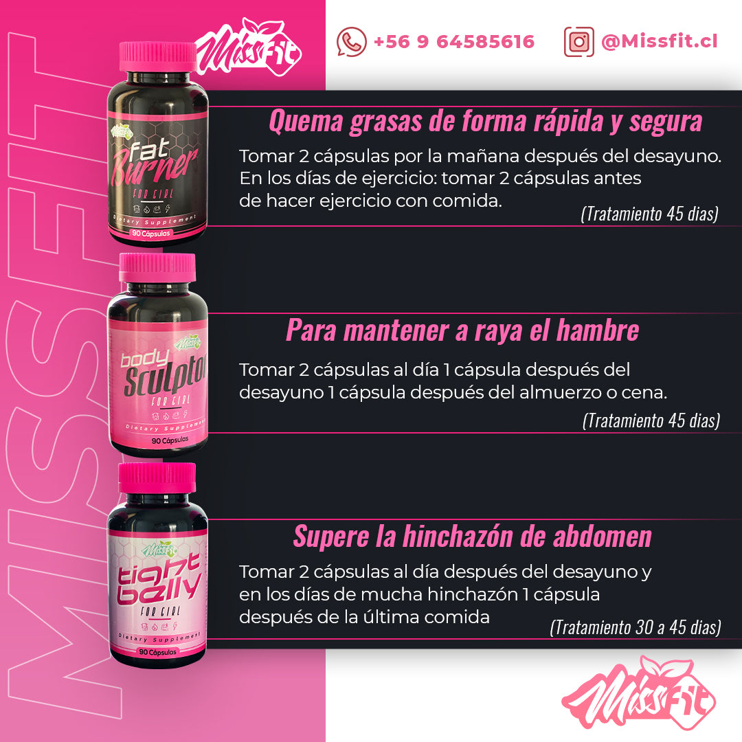 Trío Perfecto – Pack de 3 suplementos para energía, control y digestión