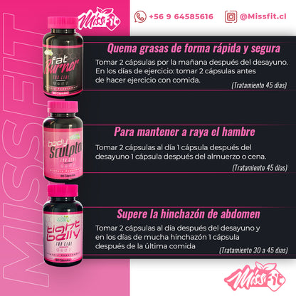 Trío Perfecto – Pack de 3 suplementos para energía, control y digestión