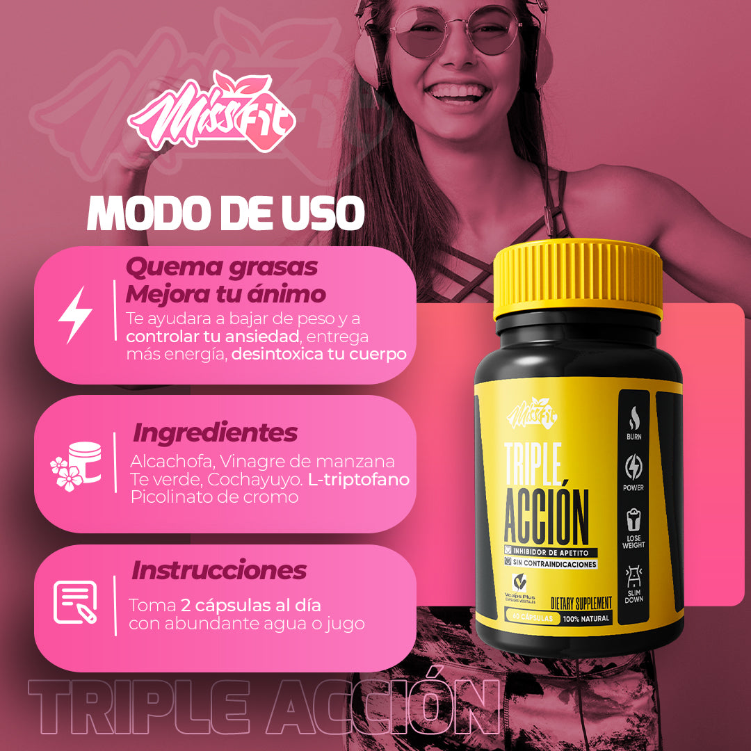 Triple Acción – Apoyo natural para energía, ánimo y control
