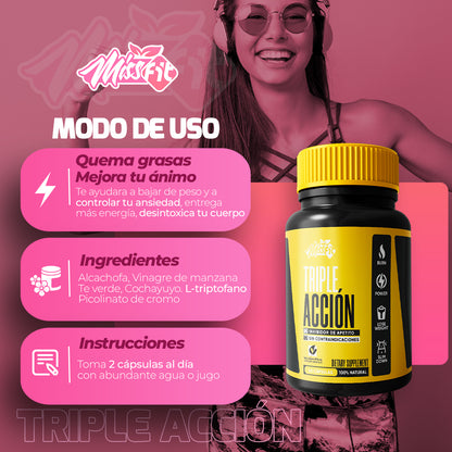 Triple Acción – Apoyo natural para energía, ánimo y control